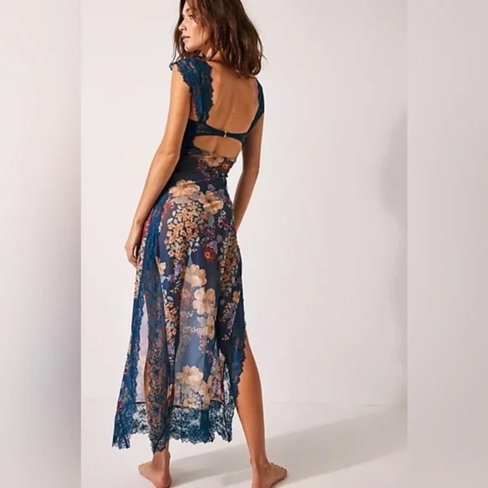 Free People Blue Floral Maxi Dress - Picture 2 of 6